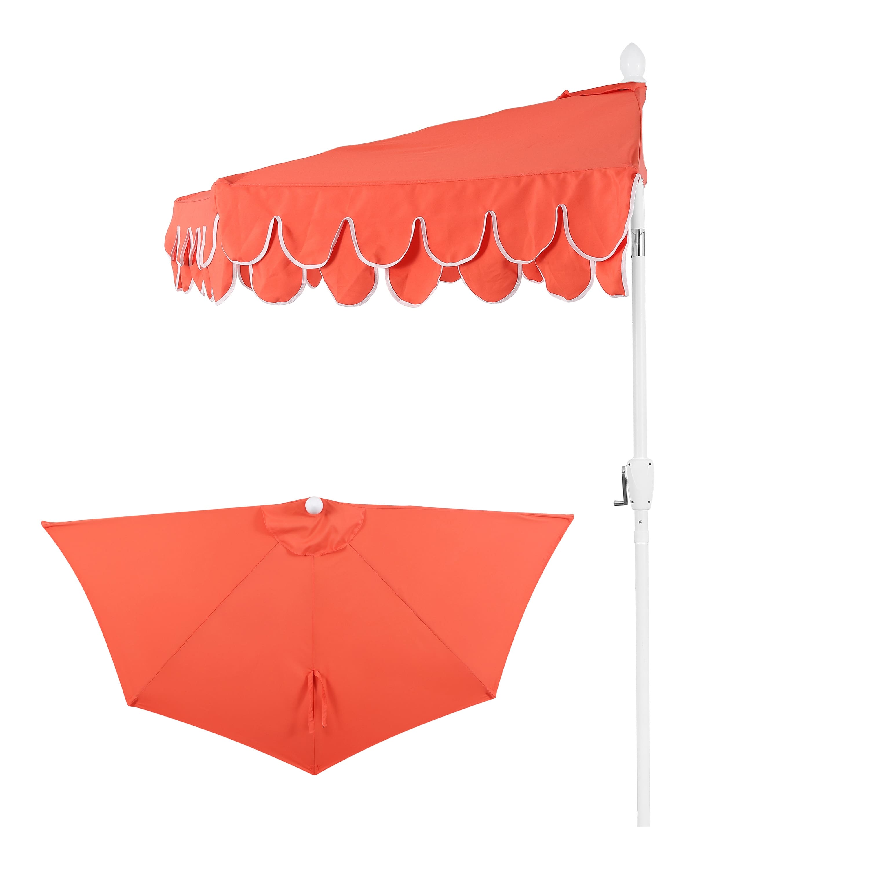 9 ft patio umbrella coral 9ft Market 6 Rib Replacement Canopy Peach piece aluminium mast for easy assembly and storage Arlmont & Co. Tersia 9
