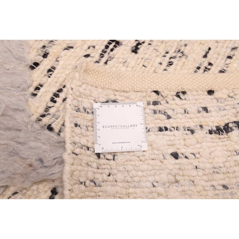 ECARPETGALLERY Hand-knotted Looma Cream Wool Rug - 8'3 x 9'11