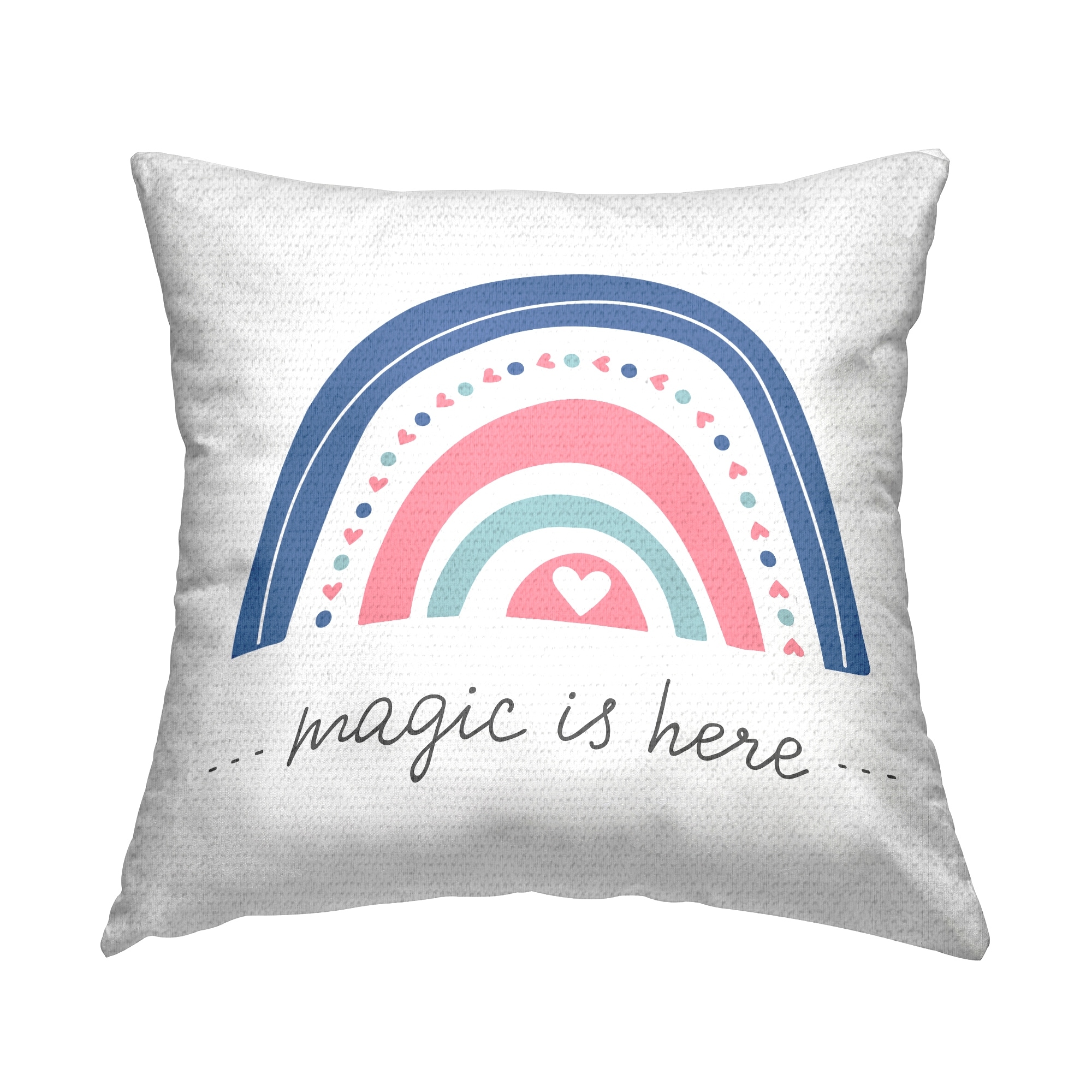 Stupell Magic Is Here Rainbow Printed Outdoor Throw Pillow Design by LSR Design Studio