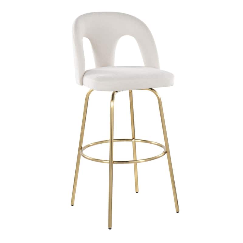 Ava Upholstered 30" Fixed-Height Barstool - Set of 2
