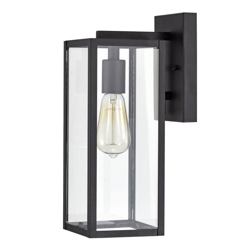 Franklin 1 Light Matte Black Contemporary Outdoor Wall Lantern