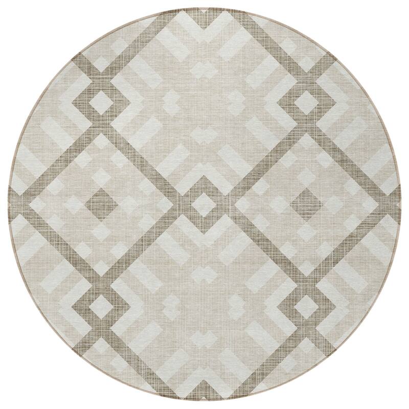 HomeRoots Geometric Transitional Rectangle Outdoor Rug