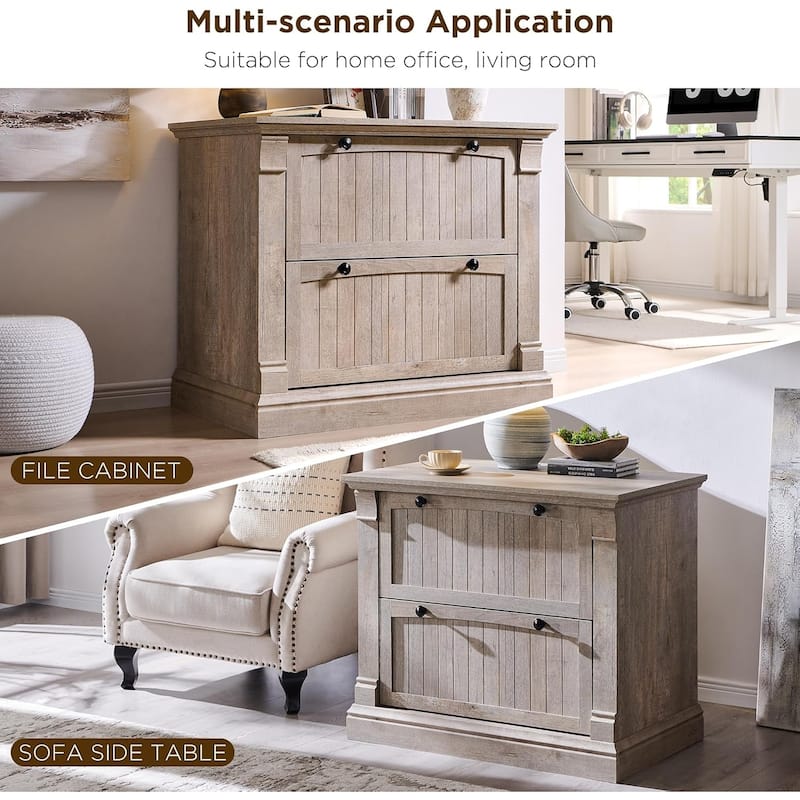 Rustic Wood File Cabinet , Filing Cabinet for Home Office, Living Room