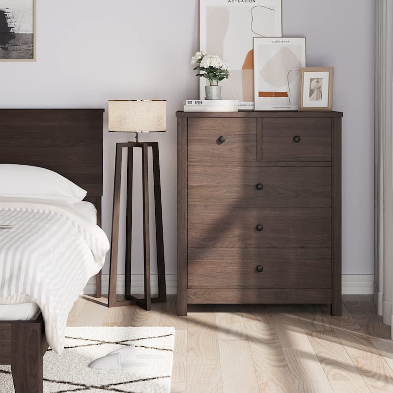 5 Drawer Dresser with Deep Space,Storage Cabinet
