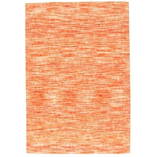 ECARPETGALLERY Handmade Collage Light Red Chenille Rug - 4'0 x 6'0 ...