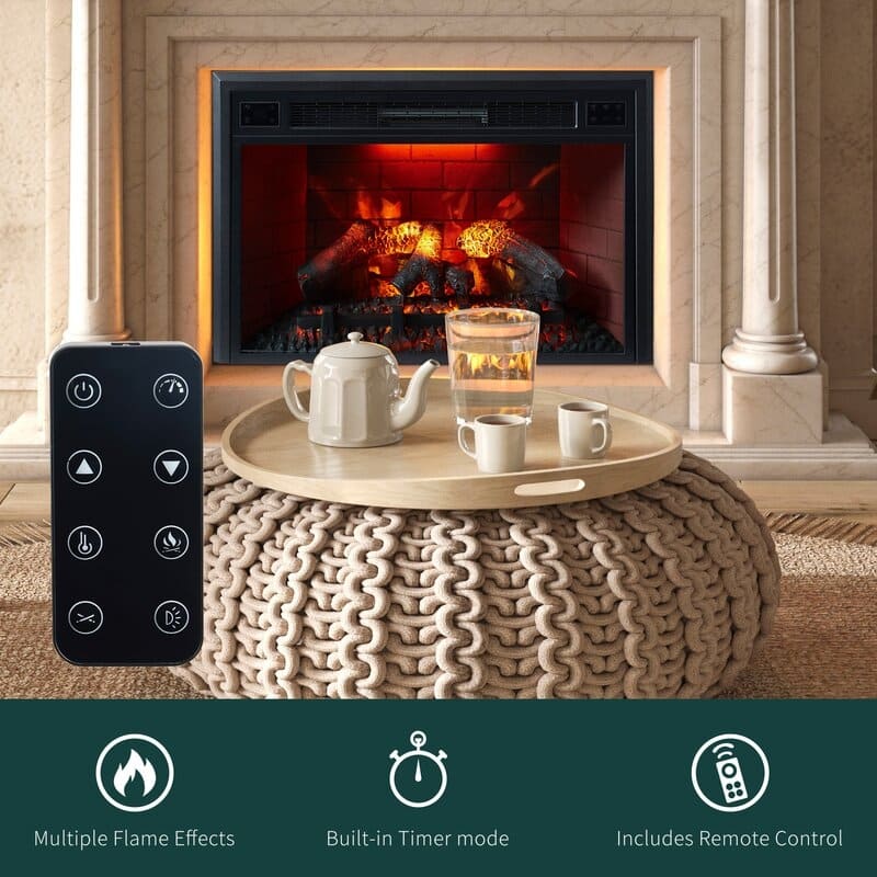 35 in. Ventless Electric Fireplace Insert