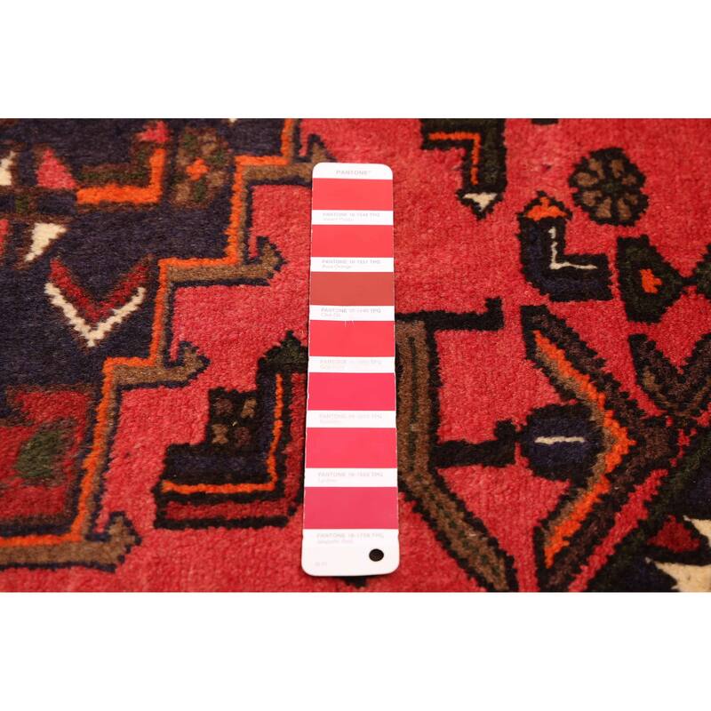 ECARPETGALLERY Hand-knotted Andelz Red Wool Rug - 3'6 x 4'6