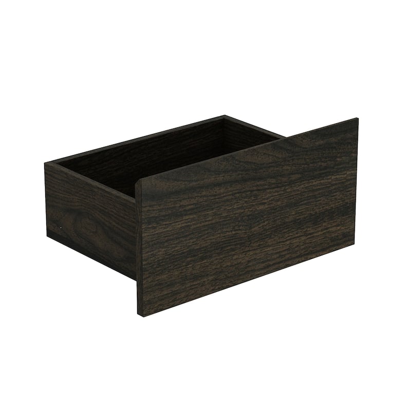Nightstand Bedside Table Wood 2-Drawer End Table White/Brown