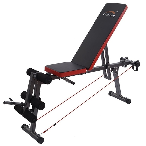 Home Gym Adjustable Weight Bench Barbell Lifting Workout Fitness