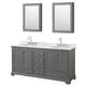 Option Dark Gray / White Carrara Marble Top / Polished