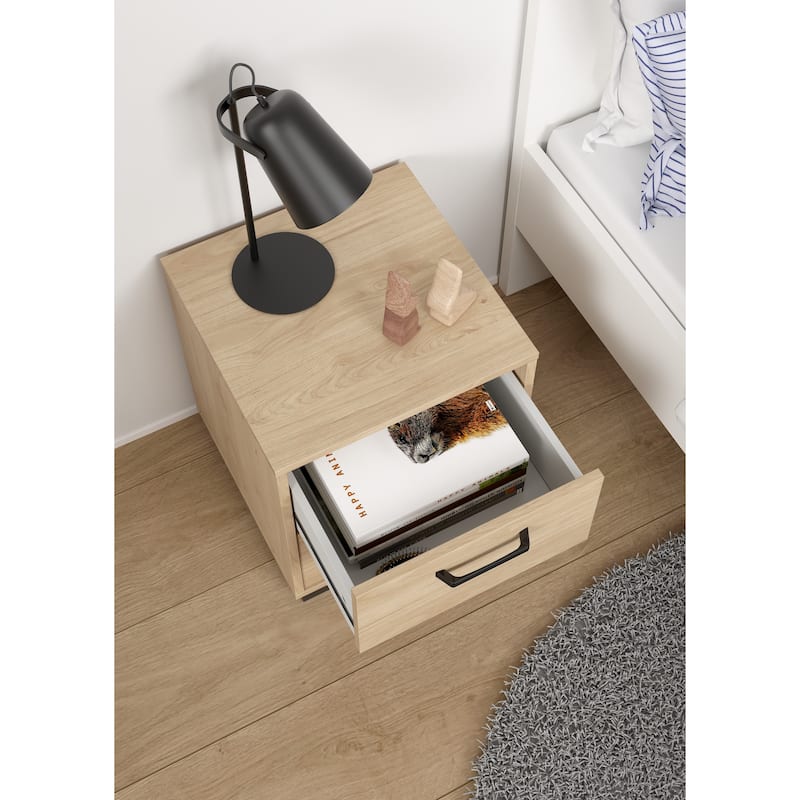 Porch & Den Sofia 2 Drawer Nightstand, Jackson Hickory