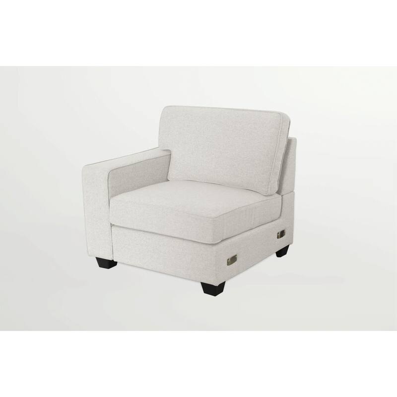102'' Reversible Modular Sectional Sofa Couche With Ottoman