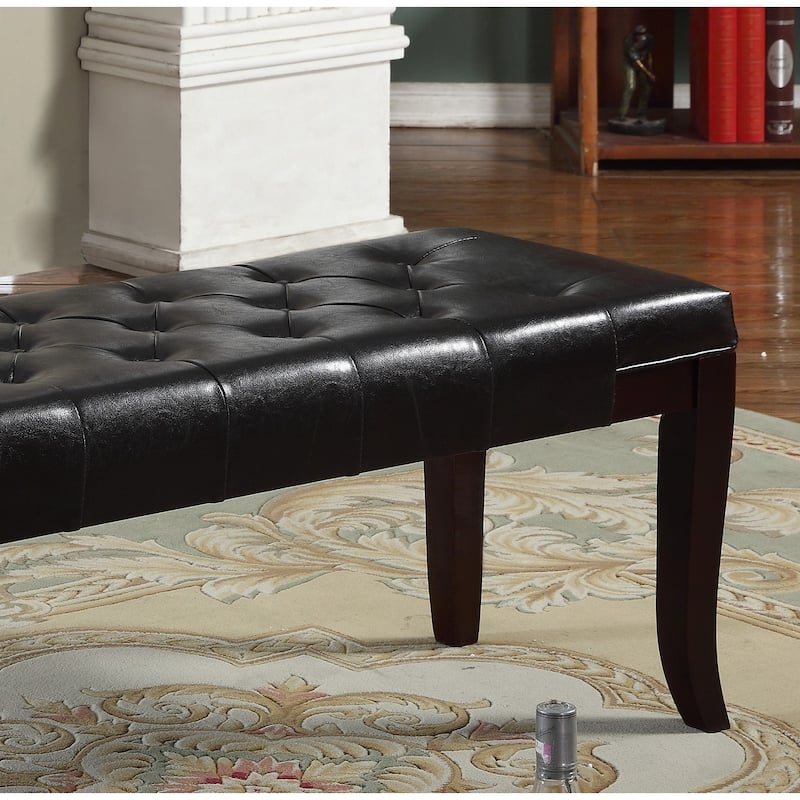 Linon Tufted Bench, Fabric
