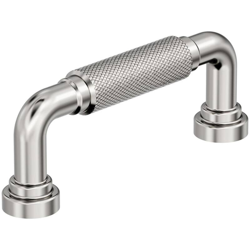 Amerock BP37681 Collet 3" Center to Center Knurled Handle Cabinet Pull - Polished Nickel