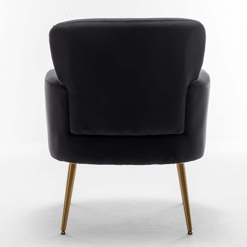 US Pride Furniture Trendy Velvet Accent Chair with Gold Metal Legs Upholstered Armchair