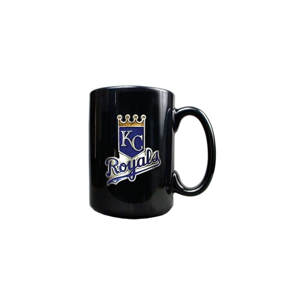 MLB Kansas City Royals 15 oz. Black Ceramic Mug