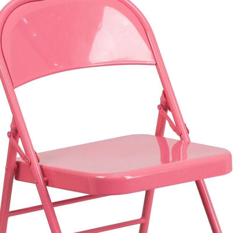 2 Pack Triple Braced & Double Hinged Folding Chair