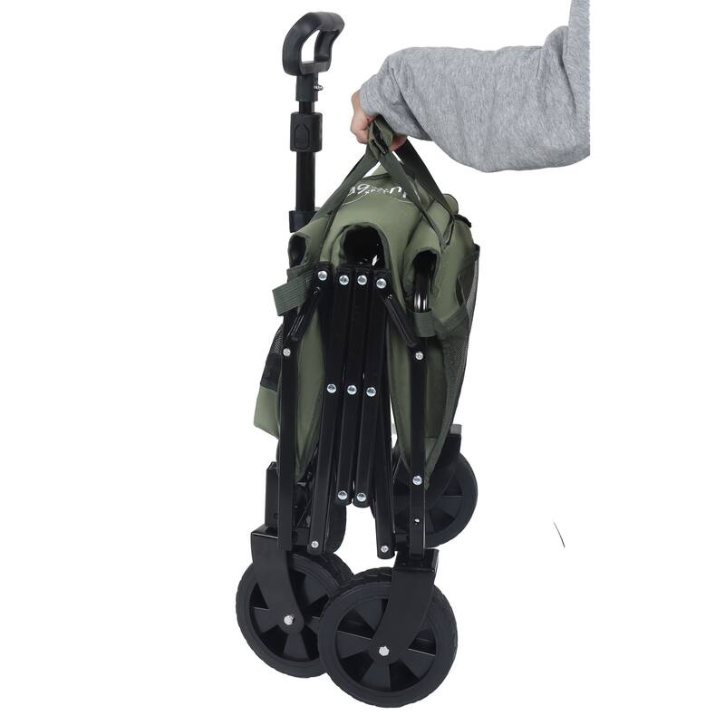 Expandable Dual-Layer Utility Wagon with 100% Extra Space - Grocery Cart for Camping, Shopping, Sports, Gardening, Fishing