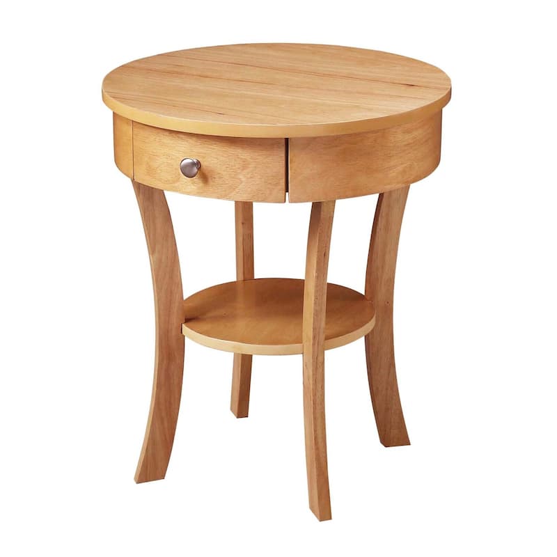 Coastal End Table with Storage - Accent Table, Living Room Side Table, Bedroom Nightstand - 24