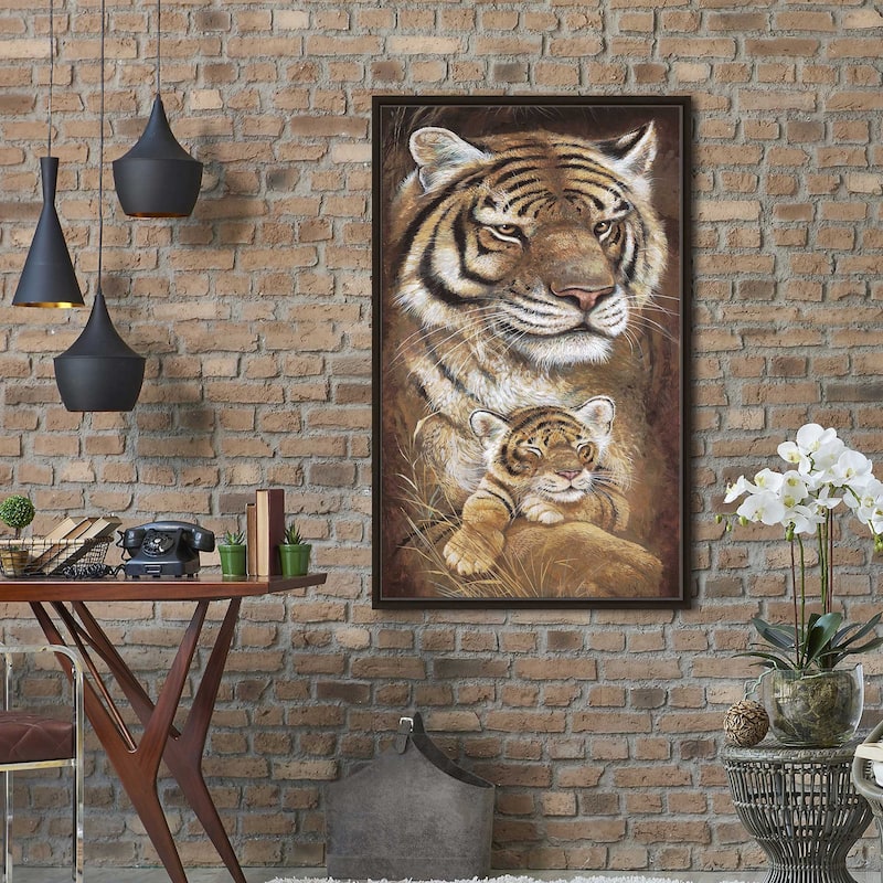 "Maternal Instinct" by Ruane Manning Print on Floating Canvas