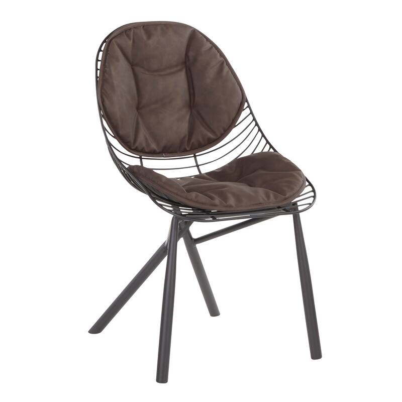 Copper Grove Beloslav Wired Chairs with Removable Faux Leather Cushions (Set of 2)