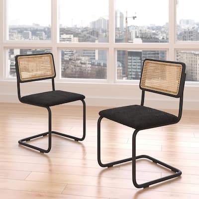 Hayward Cane Back Boucle Side Chair (Set Of 2)