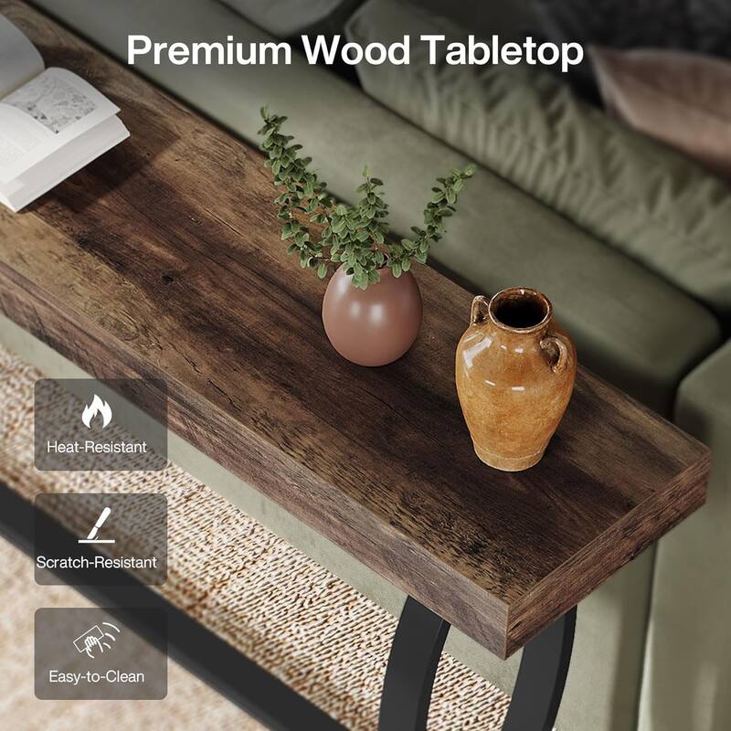 71 Inches Narrow Long Console Foyer Table for Entryway