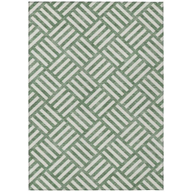 Machine Washable Indoor/ Outdoor Chantille Contemporary Geo Rug