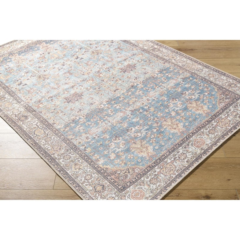 Livabliss Amelie Traditional Border Indoor/Outdoor Area Rug