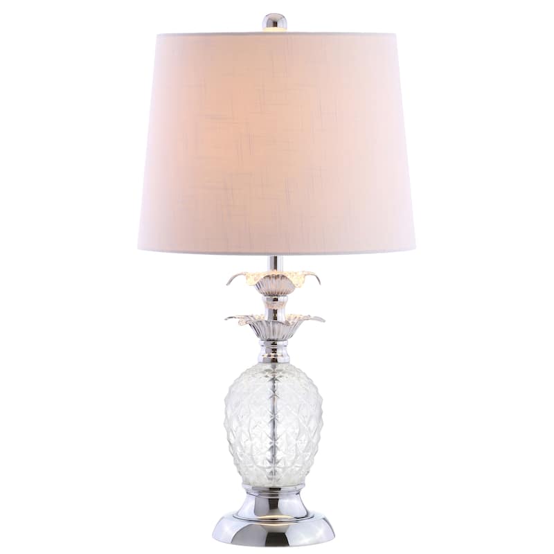 Bette 24" Glass LED Table Lamp, Clear/Chrome by JONATHAN Y