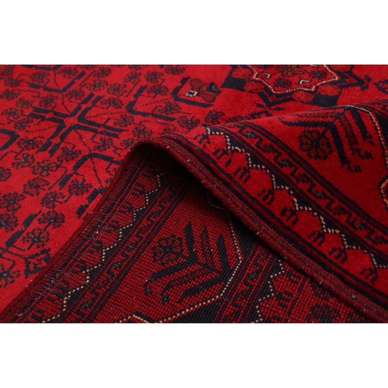 ECARPETGALLERY Hand-knotted Finest Khal Mohammadi Red Wool Rug - 4'0 x 6'1