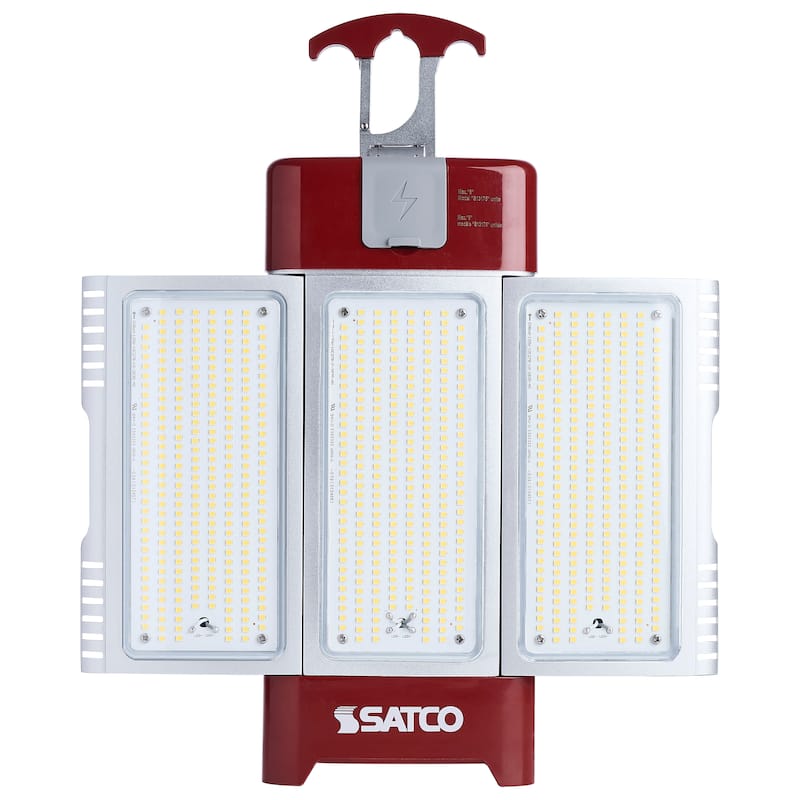 30/70/100/120 Watt LED Work Light with Remote 5000K CCT Red Finish 120V