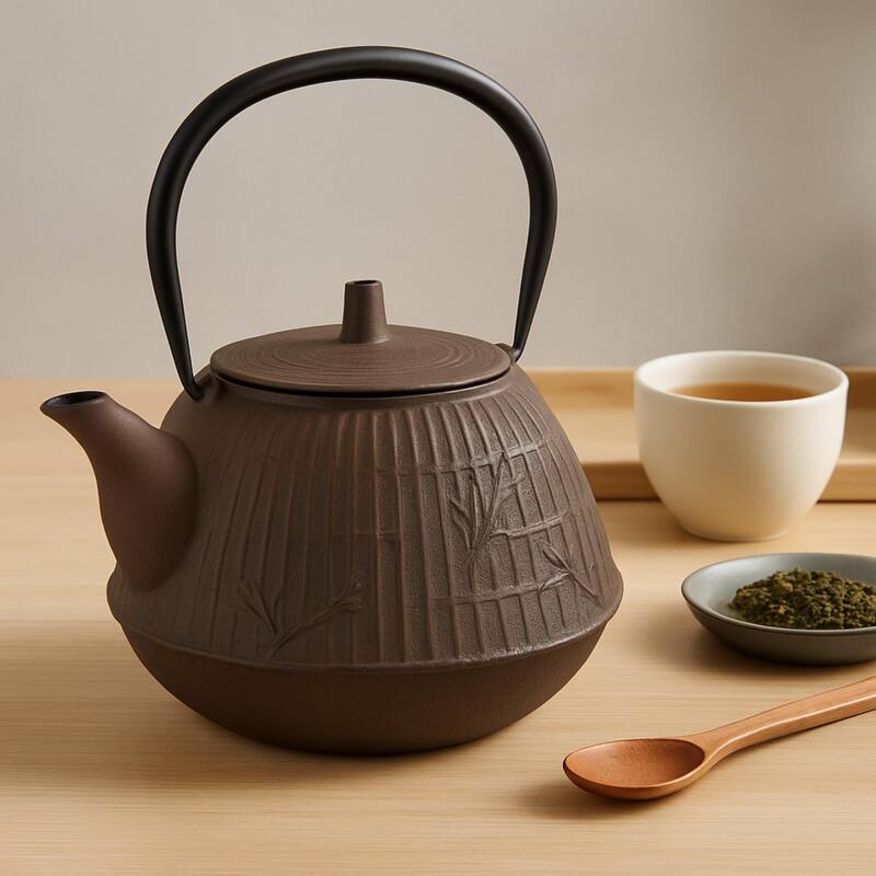 Creative Home 40 oz Brown Cast Iron Tea Pot