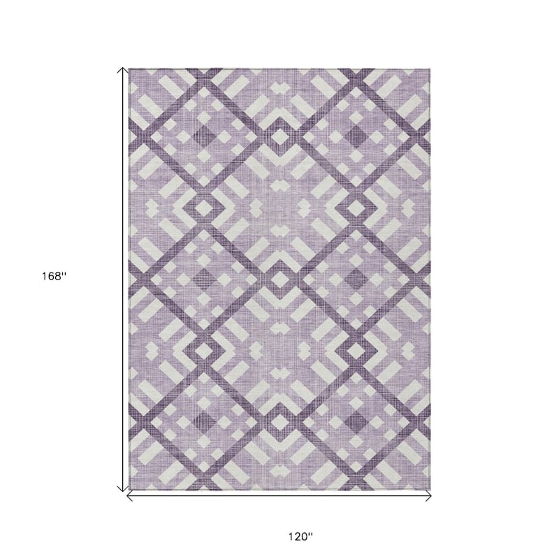 HomeRoots Geometric Transitional Rectangle Outdoor Rug