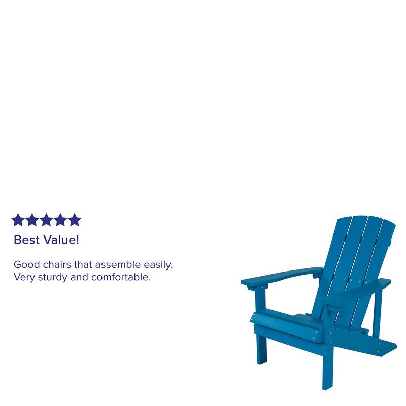 All-weather Poly Resin Wood Outdoor Adirondack Chair (Set of 4)