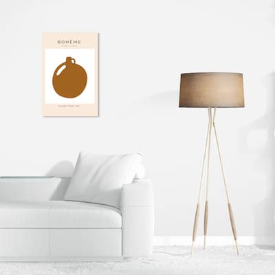 Wynwood Studio Canvas Abstract Boheme Ceramic Shape Brown and Modern & Contemporary Wall Art Canvas Print