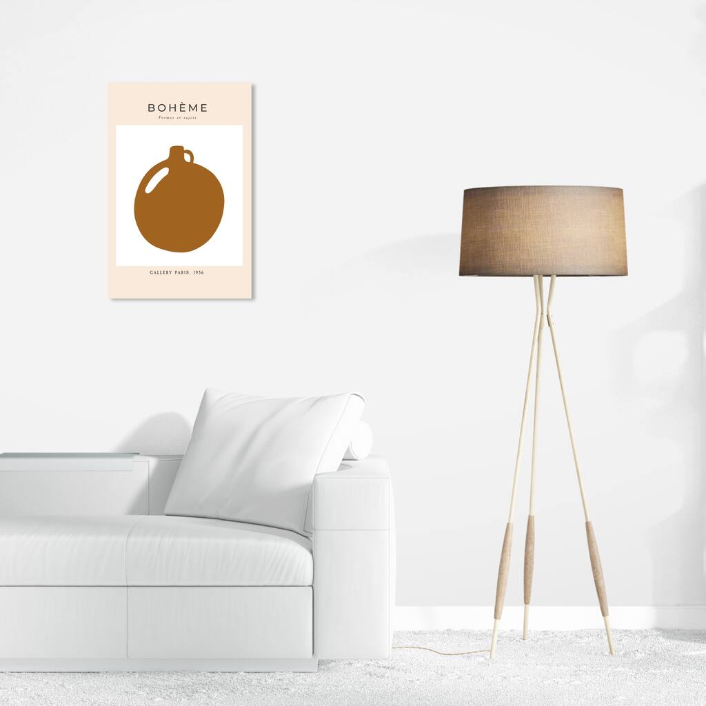 Wynwood Studio Canvas Abstract Boheme Ceramic Shape Brown and Modern & Contemporary Wall Art Canvas Print