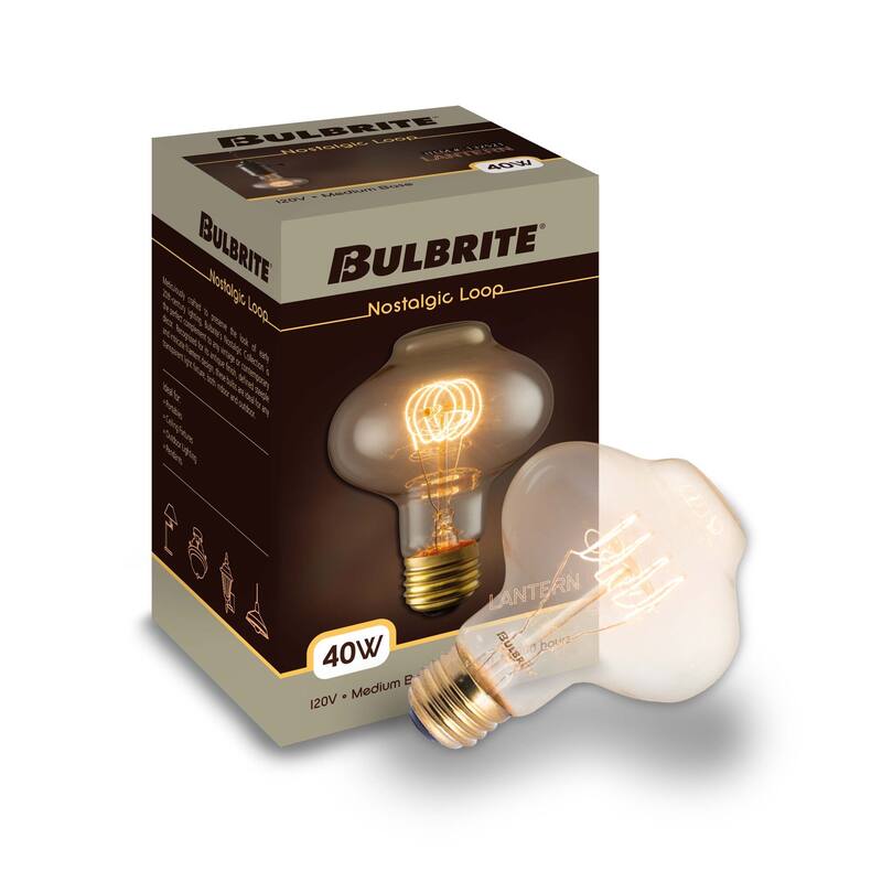 Bulbrite Pack of (4) Dimmable Antique Nostalgic Filament Incandescent Bulb