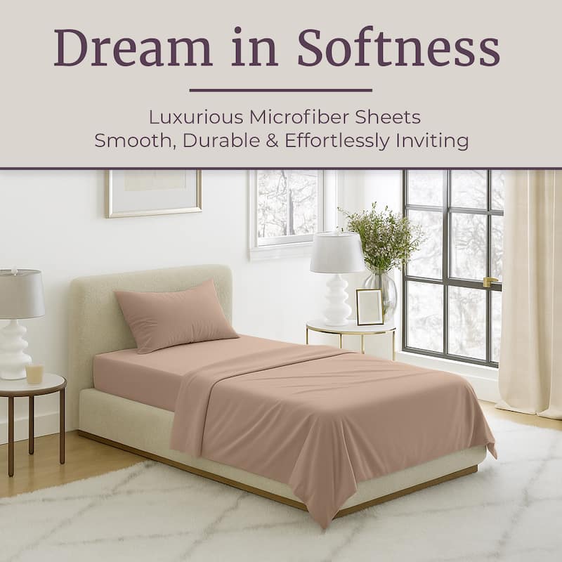 Wrinkle Resistant Brushed Microfiber Sheet Set by Windsor Home