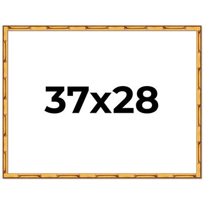 37x28 Frame Gold Bamboo Solid Wood Picture Frame | 1 Inch Moulding
