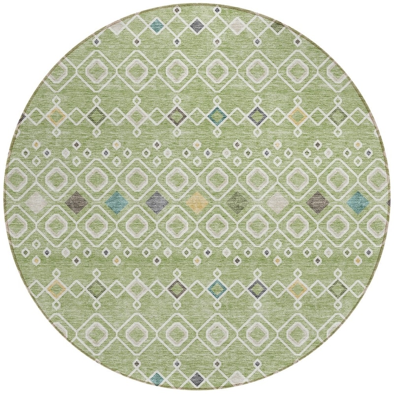 HomeRoots Geometric Modern Rectangle Outdoor Rug