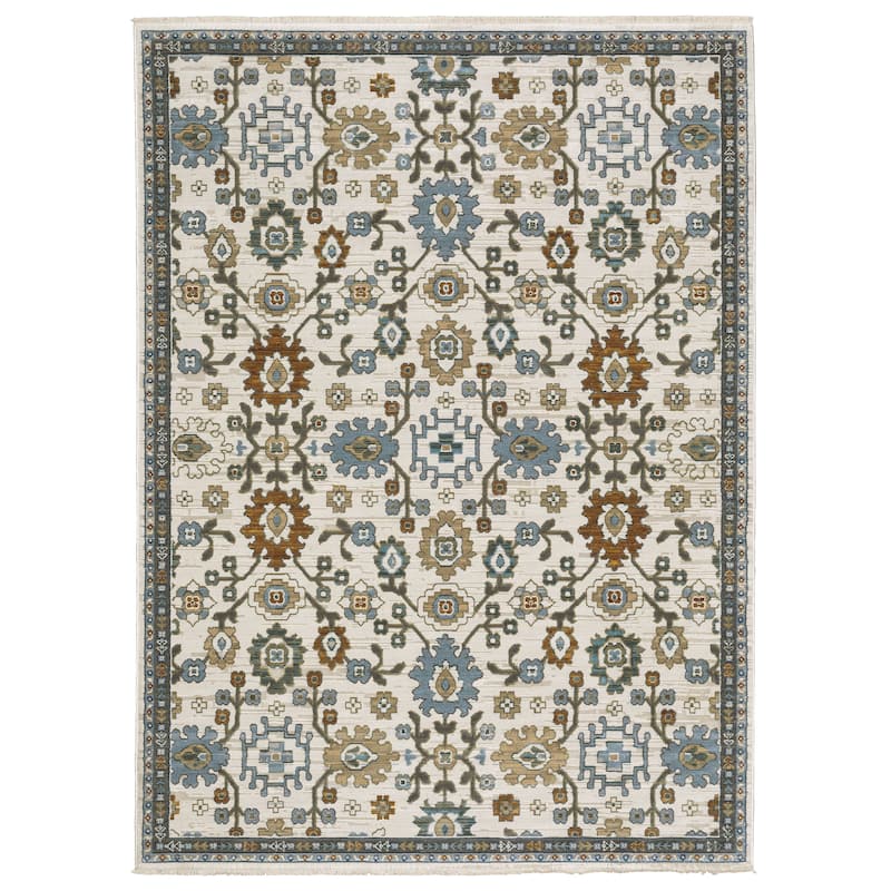 Style Haven Kellan Floral Oriental Area Rug - 5' 3" x 7' 6" - Ivory/ Multi