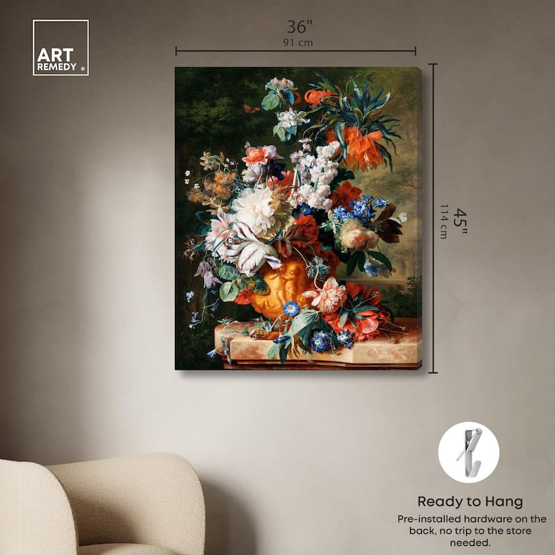 Bouquet of Flowers (1724) Canvas by Art Remedy, Gallery Wrapped