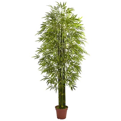 Bamboo Artificial Tree 7ft - Indoor Outdoor Decorative Tree - Realistic Faux Bamboo Plant - Home Garden Decor - 7.33ft.