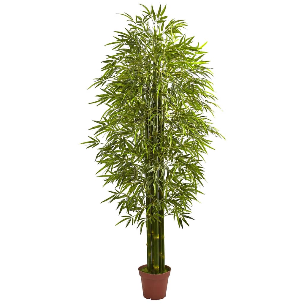 Bamboo Artificial Tree 7ft - Indoor Outdoor Decorative Tree - Realistic Faux Bamboo Plant - Home Garden Decor - 7.33ft.