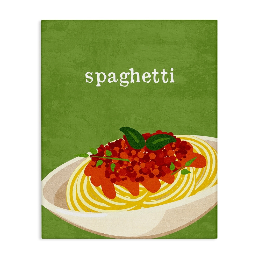 Stupell Spaghetti Italian Cuisine Canvas Wall Art Design By Kim Allen