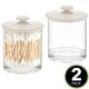 preview thumbnail 18 of 37, mDesign Round Storage Apothecary Canister for Bathroom, 2 Pack