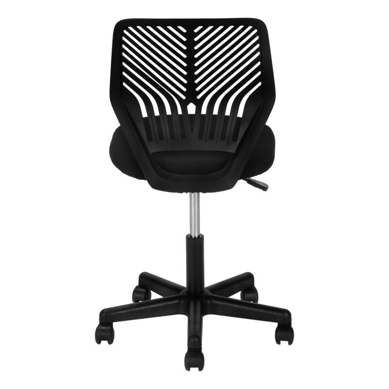 Adjustable Black Juvenile Office Chair with Ergonomic Back, Padded Seat, Swivel Base and Rolling Casters