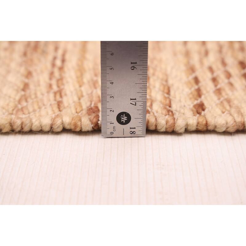 ECARPETGALLERY Braid weave Sienna Cream Wool Rug - 5'1 x 7'8