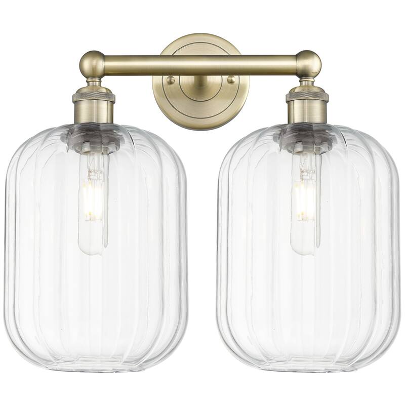 Innovations Lighting 616-2W-14-16 Preston Vanity Preston 2 Light 16" - Antique Brass / Clear